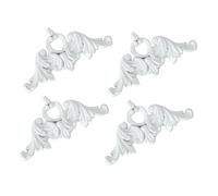 Alipis 4pcs Carved Corner Onlay for Tv Wall Decor Unpainted European Style Applique DIY Furniture Cabinet Decoration Elegant Wall Lines Enhancer for Living and Ceilings