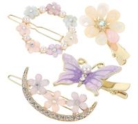 Alipis 4pcs Crystal Hair Clips for Women Rhinestones and Metal Material, Suitable for Different Hairstyles, Reliable Hair Accessories for Many Occasions
