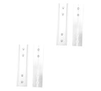 Alipis 4pcs Curtain Track Rail Joint Extension Connectors for Ceiling Track Replacement Gliders for Old Curtain Rails Bendable Connectors