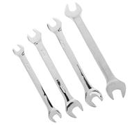 Alipis 4pcs Double-Head Open End Wrench Chrome Vanadium Offset Spanners for Auto Repair Bike Maintenance Home and Industrial Use