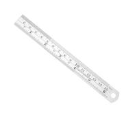 Alipis 4pcs Double Scale Stainless Steel Ruler Set with Convenient Carrying, 15cm Silver Measuring Rulers for School and Engineering Use