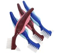 Alipis 4pcs Double Sided Denture Cleaner Brush Denture Care Supply Multi-Functional Easy Cleaning Pp Nylon Material Double-Sided Brush Design for Cleaning Scene at Home