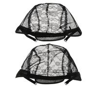 Alipis 4pcs Elastic Mesh Wig Nets Breathable U-shape Lace Caps for Women Men Hairpiece Hairnet for Long and Short Hair