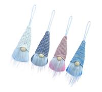 Alipis 4pcs Faceless Old Man Doll Gnome Christmas Decorations Cloth Gnome Hanging Ornament for Christmas Tree Xmas Doll Props