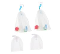 Alipis 4pcs Facial Soap Net Bags for Bubble Foaming Exfoliating Cleansing Pouches Reusable Soap Saver for Gentle Skin Care and Brightening Mini Sponge Flower Design