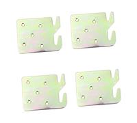 Alipis 4pcs Heavy Duty Bed Rail Hook Plates for Bed Frame Construction Frame Brackets Compatible with All Including King Queen Bunk and Headboards
