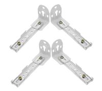 Alipis 4pcs Heavy Duty Curtain Bracket Support Double Curtain Track Wall Mount Brackets for Easy Installation Living Room Bedroom Bathroom