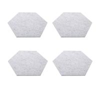 Alipis 4pcs Hexagonal Soundproofing Mats Felt Wall Stickers Silver Grey Sound Insulation Pads for Studio Acoustic Treatment and Background Wall Decor