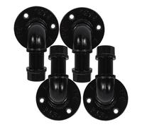 Alipis 4pcs Industrial Style Vintage Iron Wall Mounted Heavy Duty Pipe Coat Hooks Rustic Metal Multi-Function Clothes Holder Hat Hook for Bathroom Bedroom