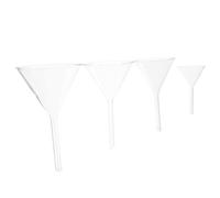 Alipis 4pcs Laboratory Glass Funnel Borosilicate Clear Wide Mouth Filter Funnels with Stems for Chemical Biological Medical Research