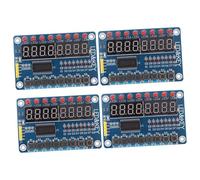 Alipis 4pcs LED Digital Tube Display Module with Keys for Microcontroller Cathode High Stability Easy Installation Compatible with Avr and Mcu DIY Electronic Accessory