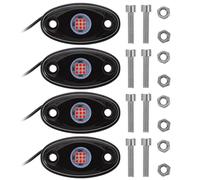 Alipis 4pcs LED Rocks Lights for Trucks Auto Under Car Lighting Rated Easy to Install Enhance Driving Atmosphere with Premium LED Chip