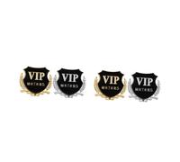 Alipis 4pcs Metal Car Logo Sticker Compatible VIP Motors Decorative Badge Decal for Body Auto Material for Car Window and Plate Decor