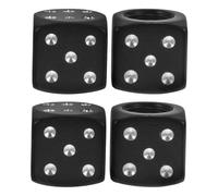 Alipis 4pcs Metal Dice Style Tire Valve Stem Caps for Suv and Bike Metal Valve Stem Covers with Unique Sieve Design Easy to Install Dust Caps for Car Wheel Decoration