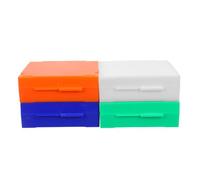 Alipis 4pcs Microscope Slide Storage Box with Capacity Plastic Specimen Organizer for Laboratory School Hospital Use Protects Slides From Debris and Humidity