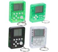 Alipis 4pcs Mini Game Keychain Set Console with Keyring Chains for Boys and Girls and Gaming Enthusiasts Fun Toys Random Color