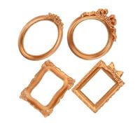 Alipis 4pcs Mini Vintage Photo Frames Retro Style Antique Collage Hanging Frames for DIY Jewelry Display Home Wall Decoration Victorian European Elegance