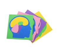 Alipis 4pcs Montessori Brain Anatomy Puzzle for Kids DIY Human Brain Model Toy for Toddlers and Preschoolers Interlocking