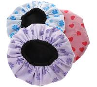 Alipis 4Pcs Multi-function Shower Caps with Ultra-fine Dry Hair Elastic Decorative Bath Hair Covers for Women
