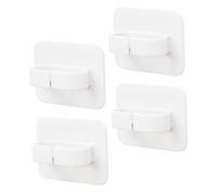 Alipis 4pcs Multi-Functional Adhesive Hooks for Bathroom and Kitchen Spray Bottle Hangers Heavy Duty Wall Mounted Storage for Keys Bags and Toiletries