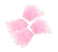 Alipis 4pcs Nail Photography Props Organza Feathered Sleeve Lightweight Design for Social Media Creative Decorative Cuffs for Women Delicate Fake Cuff Wrist Cover