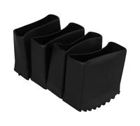 Alipis 4pcs Non-Slip Ladder Foot Covers Anti-Skid Rubber Protective Caps 2.5x6.3cm Thickened Curved Base for Folding Herringbone Step Ladders Leg Protective Covers for Secure Climbing