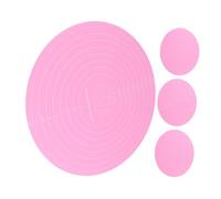 Alipis 4pcs Non-Stick Round Silicone Baking Mats with Clear Measurements Heat-Resistant Dough Rolling for Cake Pizza Bread Macaron and Fondant Baking