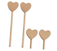 Alipis 4pcs Nursery Decor Decorative Wooden Crafts Creative Loving Heart Decoration Home Desktop Decor