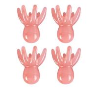 Alipis 4pcs Octopus Shape Scalp Massage Tool Set in Pink, Plastic Manual Scalp Massager Comb for Stimulating Pressure Points and Better Sleep, for Home and Travel Relaxation