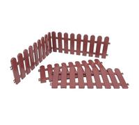 Alipis 4pcs Pet Playpen Turtle Pen Garden Edging Border with Ample Ventilation and Easy Assembly, Coffee Modular Pvc Fence 20.04x7.66x0.31in for Outdoor Garden Pets and Reptiles