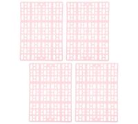 Alipis 4pcs Pink Rabbit Foot Pads Cage Mats with Holes Design for Bunny, Guinea Pig, Hamster Small Pet Cage Flooring Accessories