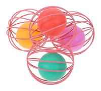 Alipis 4pcs Plastic Cat Balls for Chase Play, Keep Cats Active | Reusable Plastic, Indoor Kitten Play, Random Colour Supply, Helps Support Fitness, Active Fun, and Scratching Random Color