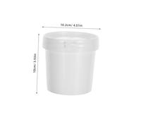 Alipis 4pcs Plastic Paint Containers with Secure Lids White Chemical Storage Buckets for Engine Oil Paint and DIY Crafts Pails for Cleaning Soaking and Multi-purpose Use