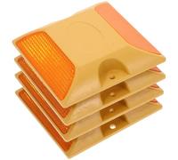 Alipis 4pcs Plastic Reflector Road Markers Reflective Driveway Accessories Easy Installation Versatile Application for Highway and Parking Lots