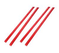 Alipis 4Pcs Red Plastic Skateboard Grind Rails Rib Bones Replacement Skateboard Accessory for Beginners Fingerboard Deck Protection 14.34X0.71X0.28In