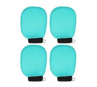 Alipis 4pcs Reusable Rayon Shower Body Scrubber Glove with Massaging Skin Function Exfoliating Bath and Body Exfoliator Mitts for Shower and Spa Use on Back and Legs Essential Accessory