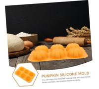 Alipis 4pcs Reusable Silicone Pumpkin Chocolate Mold Cavity Small Cake Candy Baking Moulds Non Stick Pastry Tool for DIY Halloween Sweets and Jelly Treats