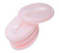 Alipis 4pcs round Cotton Powder Puff for Face Makeup, Gentle for Skin Concealer and Foundation Application, Reusable Cosmetic Sponge Puff Suitable for Home and Salon Use