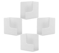 Alipis 4pcs Scale Wall Mount Bracket for Digital Body Fat Weighing Scale, White Plastic Holder with Sturdy Construction and Space Optimization, for Bedroom and Fitness Studio Storage