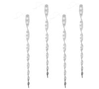 Alipis 4pcs Silver Plastic Bird Rods with Reflective Surface and Continuous Moving Design, Effective Scare Tools for Ponds and Lawns to Keep Birds and Pigeons Away