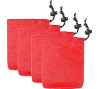 Alipis 4Pcs Small Drawstring Storage Bags Sundry Bundle Pocket Polyester Travel Organising Pouch for Small Items, Light Weight Keeps Items Clean