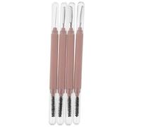 Alipis 4Pcs Stainless Steel Lash Comb and Eyebrow Brush Set with Protective Cover, Dual-Use Eyelash Separator and Grooming Tool for Precise Makeup Application