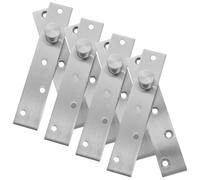 Alipis 4pcs Stainless Steel Pivot Hinge Down Shaft Hinges Concealing Prevent Breakage Silver for Storage Cabinet Hidden Door
