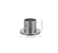 Alipis 4pcs Stainless Steel Rod Brackets for Curtain and Shower Rods with Flanges Easy Install Sockets for Bathroom Bedroom and Wardrobe Use