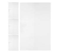 Alipis 4pcs Sublimation Aluminum Blank Plates 200x300mm Pearl White 0.4mm Thick Metal Sublimation Blanks for DIY Photo Signs Wall Decor