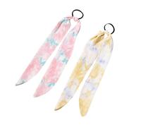 Alipis 4PCS Tie-dye Silk Hair Loops High Elastic Head Ropes for Women Chic Lightweight Hair Accessories with Fine Sewing Suitable for Daily Fashion and