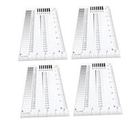 Alipis 4pcs Transparent Crack Measurement Ruler Multi Functional Plastic Gauge Tool for Flaw Detection and Line Thickness Lightweight Design for Industrial Quality Control and Easy