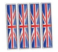 Alipis 4pcs Weather-resistant Zinc Alloy British Flag Car Decals Metal Emblems Stickers for Vehicle Decoration Multipurpose Uk Flag Badge for Cars Doors and Luggage