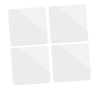 Alipis 4Pcs White Acrylic Mirror Reflection Board Photo Backdrops Props 10X10Cm Photography Posing Accessories for Studio and Professional Photo Supply