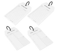 Alipis 4pcs White Paper Schedule Book Daily Planner with Smooth Writing and Memo Pad Function, Lightweight Portable Notepad for Diary and Travel Journal Use